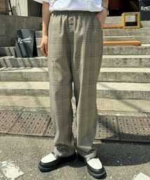 CIAOPANIC TYPY | 速乾テックリンネンチェックイージーパンツ(セットアップ対応）(その他パンツ)