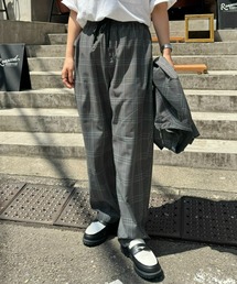 CIAOPANIC TYPY | 速乾テックリンネンチェックイージーパンツ(セットアップ対応）(その他パンツ)