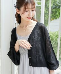 MAJESTIC LEGON | リボン透かし編みカーディガン(カーディガン/ボレロ)