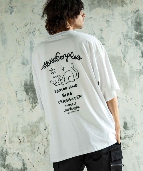 Mark Gonzales(マーク・ゴンザレス)の「【WEB・直営店限定】MARK GONZALES ARTWORK COLLECTION(マーク ゴンザレス)バックプリント半袖Tシャツ/4type/4colors(Tシャツ/カットソー・メンズ・ブルー系その他2/ブルー系その他3/ブルー系その他4/ホワイト系1/ホワイト系2/ホワイト系3/ホワイト系4/ブラック系1/ブラック系2/ブラック系3/ブラック系4/ベージュ系1/ベージュ系2/ベージュ系3/ベージュ系4/ブルー系その他・M/L/XL)」の4枚目の写真
