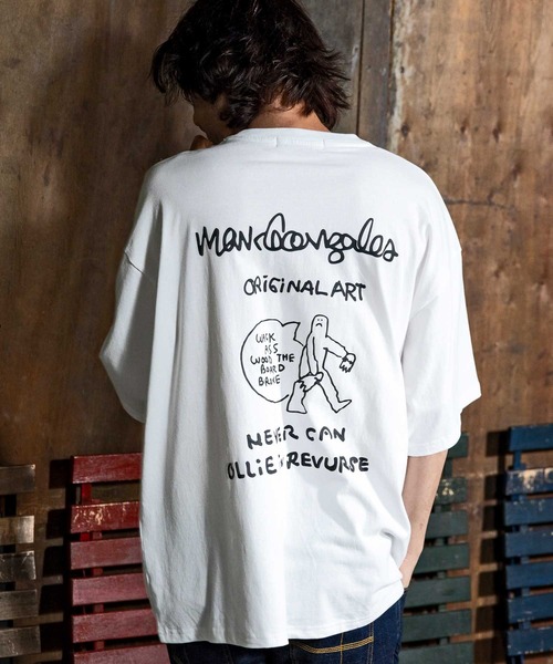 Mark Gonzales(マーク・ゴンザレス)の「【WEB・直営店限定】MARK GONZALES ARTWORK COLLECTION(マーク ゴンザレス)バックプリント半袖Tシャツ/4type/4colors(Tシャツ/カットソー・メンズ・ブルー系その他2/ブルー系その他3/ブルー系その他4/ホワイト系1/ホワイト系2/ホワイト系3/ホワイト系4/ブラック系1/ブラック系2/ブラック系3/ブラック系4/ベージュ系1/ベージュ系2/ベージュ系3/ベージュ系4/ブルー系その他・M/L/XL)」の19枚目の写真