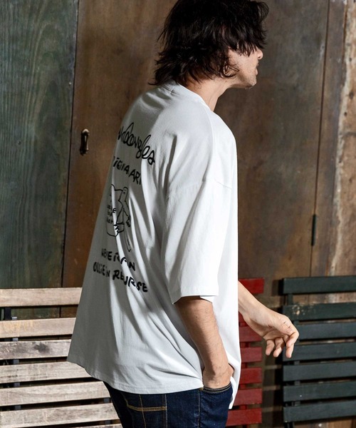 Mark Gonzales(マーク・ゴンザレス)の「【WEB・直営店限定】MARK GONZALES ARTWORK COLLECTION(マーク ゴンザレス)バックプリント半袖Tシャツ/4type/4colors(Tシャツ/カットソー・メンズ・ブルー系その他2/ブルー系その他3/ブルー系その他4/ホワイト系1/ホワイト系2/ホワイト系3/ホワイト系4/ブラック系1/ブラック系2/ブラック系3/ブラック系4/ベージュ系1/ベージュ系2/ベージュ系3/ベージュ系4/ブルー系その他・M/L/XL)」の21枚目の写真