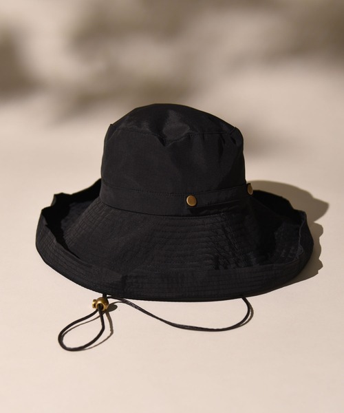 CALIFORNIA OUTFITTERS(カリフォルニア アウトフィッターズ)の「1-5C7 【UVカット90%以上】撥水加工 つば広 ワイド サファリハット(ハット・レディース・アイボリー/グレイッシュベージュ/ブラック・ONESIZE)」の2枚目の写真