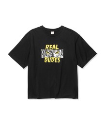 CALEE(�L�����[)��DROP SHOULDER "REAL DUDES" TEE(T�V���c/�J�b�g�\�[)