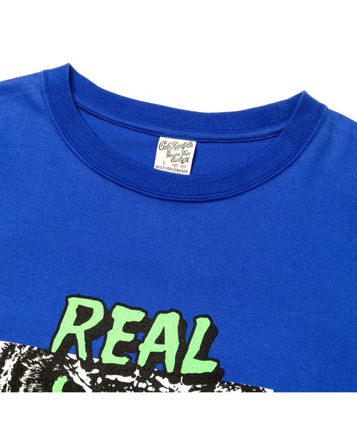 CALEE（キャリー）の「DROP SHOULDER "REAL DUDES" TEE（Tシャツ/カットソー・メンズ・ブラック/ホワイト/ブルー・MEDIUM/LARGE/X-LARGE/SMALL）」の8枚目の写真