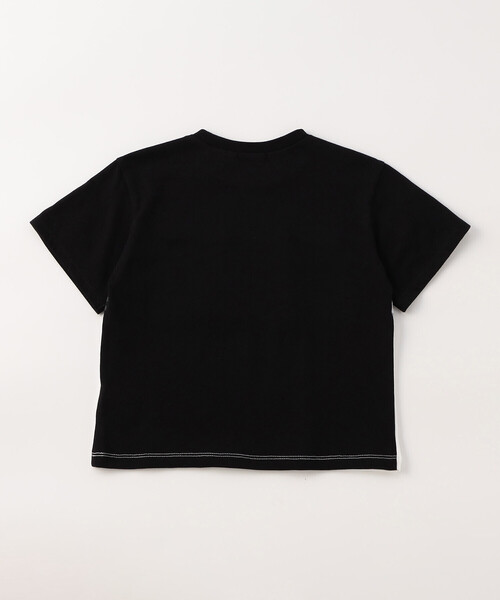 COMME CA ISM(コムサイズム)の「ギンガムチェック使い 切替え半袖Tシャツ(Tシャツ/カットソー・キッズ・ブラック・120cm/110cm/100cm/150cm/140cm/130cm)」の2枚目の写真