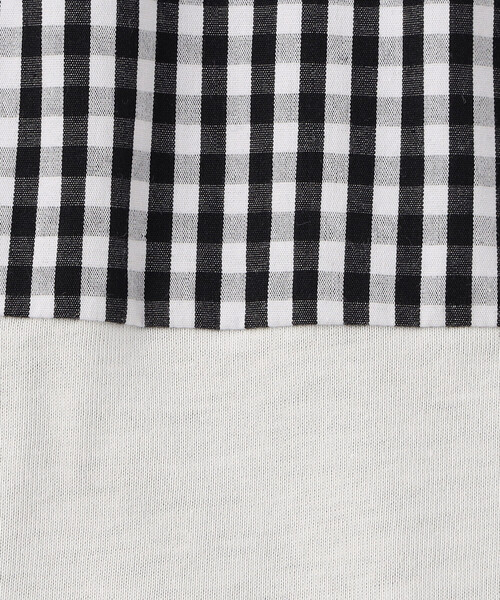 COMME CA ISM(コムサイズム)の「ギンガムチェック使い 切替え半袖Tシャツ(Tシャツ/カットソー・キッズ・ブラック・120cm/110cm/100cm/150cm/140cm/130cm)」の7枚目の写真