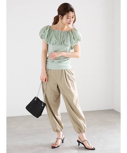 Te chichi（テチチ）の「カーゴデザインパラシュートパンツ（カーゴパンツ・レディース・ブラック/カーキ/オフホワイト・F）」の16枚目の写真