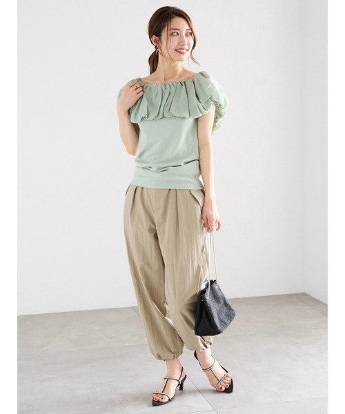 Te chichi（テチチ）の「カーゴデザインパラシュートパンツ（カーゴパンツ・レディース・ブラック/カーキ/オフホワイト・F）」の17枚目の写真