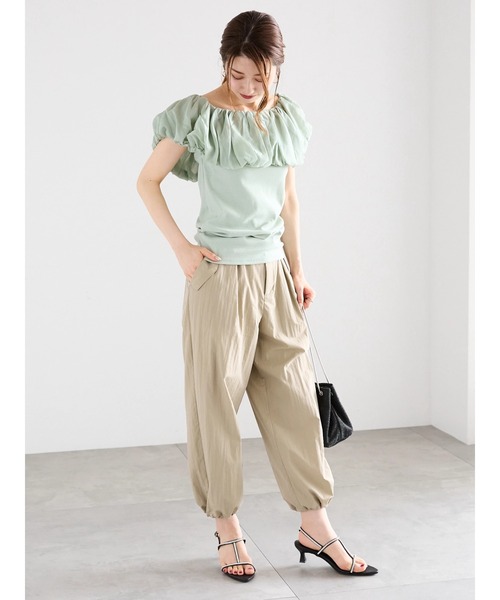 Te chichi（テチチ）の「カーゴデザインパラシュートパンツ（カーゴパンツ・レディース・ブラック/カーキ/オフホワイト・F）」の15枚目の写真