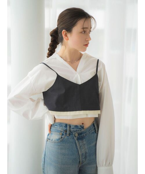 Ungrid(アングリッド)の「2Wayデザインシャツ(シャツ/ブラウス・レディース・その他1/グリーン系その他/ブルー/オフホワイト・FREE)」の8枚目の写真