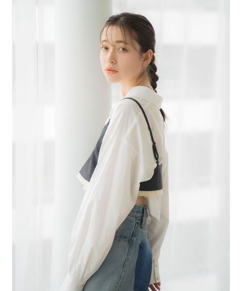 Ungrid(アングリッド)の「2Wayデザインシャツ(シャツ/ブラウス・レディース・その他1/グリーン系その他/ブルー/オフホワイト・FREE)」の9枚目の写真