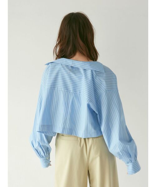 Ungrid(アングリッド)の「2Wayデザインシャツ(シャツ/ブラウス・レディース・その他1/グリーン系その他/ブルー/オフホワイト・FREE)」の18枚目の写真