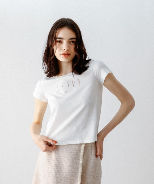 DEICY(デイシー)の「DEICYロゴTシャツ(Tシャツ/カットソー・レディース・ピンク/ネイビー/オフホワイト・FREE)」の15枚目の写真