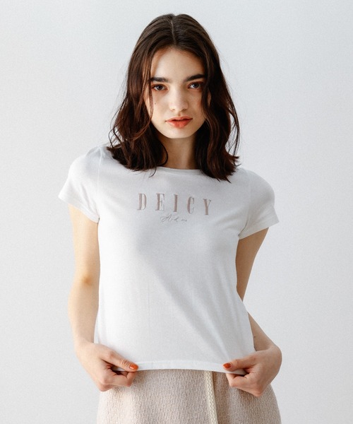 DEICY(デイシー)の「DEICYロゴTシャツ(Tシャツ/カットソー・レディース・ピンク/ネイビー/オフホワイト・FREE)」の13枚目の写真