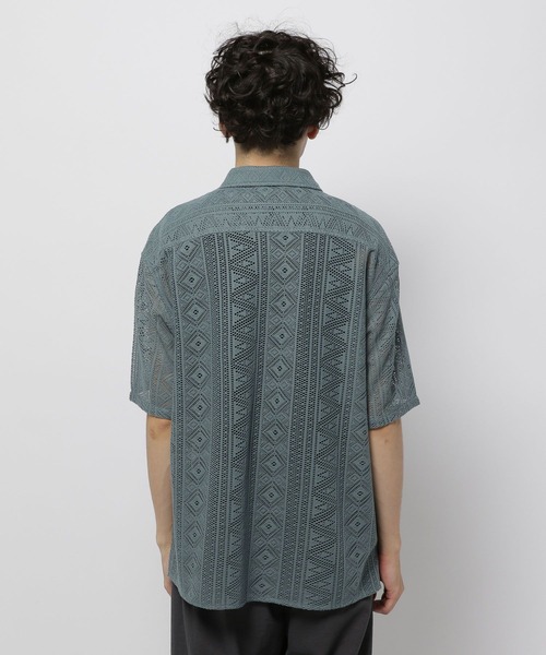 セール】透かし編みバティック柄シャツ（シャツ/ブラウス