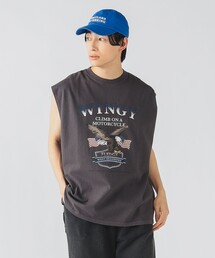 BEAMS HEART | ワイルド グラフィック ノースリーブ Tシャツ(Tシャツ/カットソー)