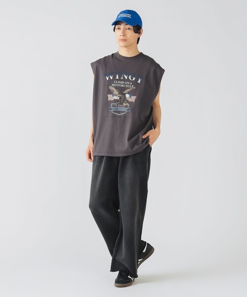 BEAMS HEART（ビームスハート）の「ワイルド グラフィック ノースリーブ Tシャツ（Tシャツ/カットソー・メンズ・ブラック系その他4/チャコールグレー・SMALL/MEDIUM/LARGE）」の13枚目の写真