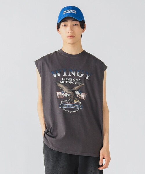 BEAMS HEART（ビームスハート）の「ワイルド グラフィック ノースリーブ Tシャツ（Tシャツ/カットソー・メンズ・ブラック系その他4/チャコールグレー・SMALL/MEDIUM/LARGE）」の14枚目の写真