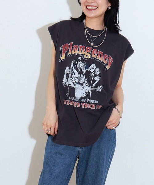 BEAMS HEART（ビームスハート）の「ワイルド グラフィック ノースリーブ Tシャツ（Tシャツ/カットソー・メンズ・ブラック系その他4/チャコールグレー・SMALL/MEDIUM/LARGE）」の6枚目の写真