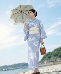 セール】【浴衣】カットジャカードデザインワンピース浴衣3点セット