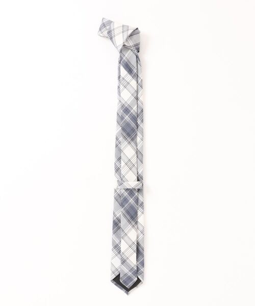 SPINNS（スピンズ）の「チェック柄ネクタイ（ネクタイ・レディース・ベージュ/ピンク/ブルー/グレー/イエロー/グリーン・ONESIZE）」の7枚目の写真