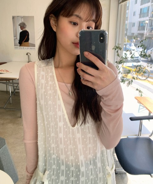 セール】ウエストリボンシアーレースワンピース（ワンピース）｜LAC  