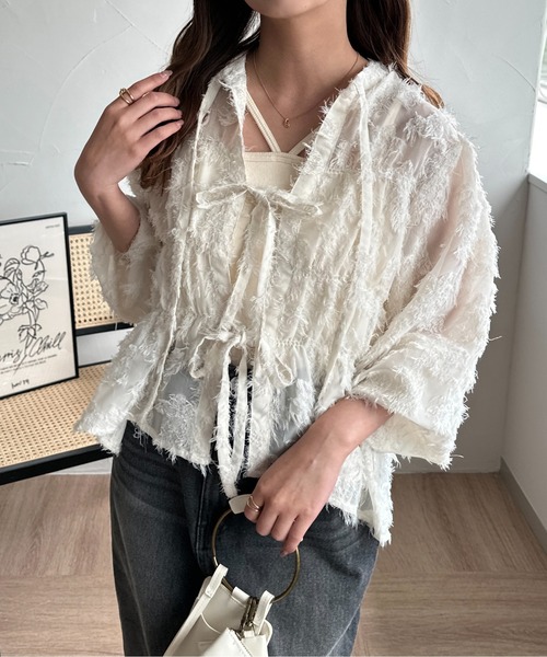 セール】2WAYリボンブラウス（シャツ/ブラウス）｜raffime（ラフィミー