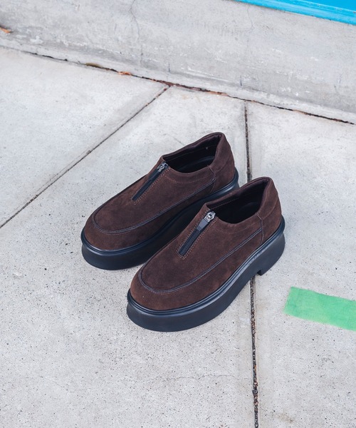 EVOL（イーボル）の「【EVOL】軽量センタージップスニーカー IX5541（スニーカー・レディース・ブラウン/ブラック・S/LL/L/M）」の2枚目の写真