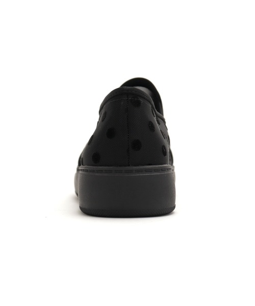 Feee(SHOES)(フィー)の「【軽量】メッシュ ドット柄のスリッポンスニーカー/Feee(スリッポン・レディース・ホワイト系その他/ブラック/ホワイト・24.5cm/24.0cm/23.5cm/23.0cm/22.5cm)」の13枚目の写真