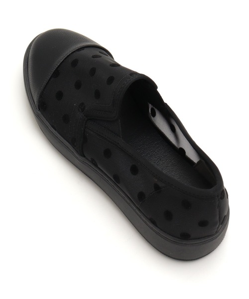 Feee(SHOES)(フィー)の「【軽量】メッシュ ドット柄のスリッポンスニーカー/Feee(スリッポン・レディース・ホワイト系その他/ブラック/ホワイト・24.5cm/24.0cm/23.5cm/23.0cm/22.5cm)」の10枚目の写真