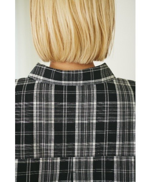 MIEL CRISHUNANT(ミエルクリシュナ)の「ショート丈チェックシャツ(シャツ/ブラウス・レディース・ブラック/ブルー・FREE)」の16枚目の写真