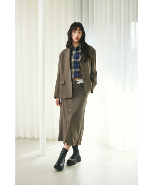 MIEL CRISHUNANT(ミエルクリシュナ)の「ショート丈チェックシャツ(シャツ/ブラウス・レディース・ブラック/ブルー・FREE)」の6枚目の写真