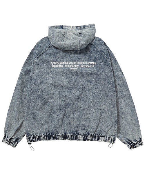 DOUBLE STEAL（ダブルスティール）の「DS刺繍 デニムパーカーJKT（デニムジャケット・メンズ・ケミカルウォッシュ/ブラック系その他・X-LARGE/LARGE）」の19枚目の写真