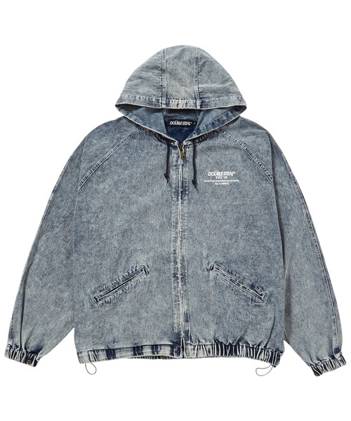 DOUBLE STEAL（ダブルスティール）の「DS刺繍 デニムパーカーJKT（デニムジャケット・メンズ・ケミカルウォッシュ/ブラック系その他・X-LARGE/LARGE）」の20枚目の写真