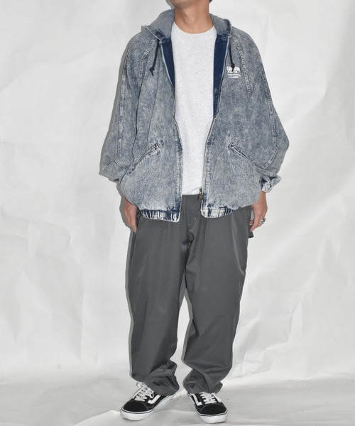 DOUBLE STEAL（ダブルスティール）の「DS刺繍 デニムパーカーJKT（デニムジャケット・メンズ・ケミカルウォッシュ/ブラック系その他・X-LARGE/LARGE）」の7枚目の写真