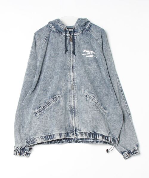 DOUBLE STEAL（ダブルスティール）の「DS刺繍 デニムパーカーJKT（デニムジャケット・メンズ・ケミカルウォッシュ/ブラック系その他・X-LARGE/LARGE）」の14枚目の写真