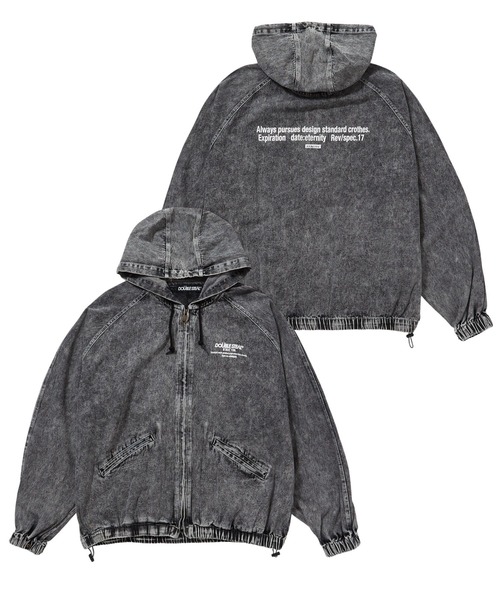 DOUBLE STEAL（ダブルスティール）の「DS刺繍 デニムパーカーJKT（デニムジャケット・メンズ・ケミカルウォッシュ/ブラック系その他・X-LARGE/LARGE）」の16枚目の写真