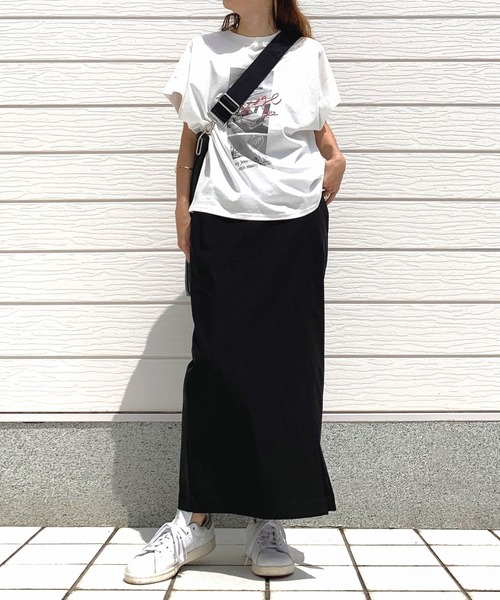 Q（キュー）の「VOYAGE T（Tシャツ/カットソー・レディース・ホワイト/ネイビー/オレンジ・MEDIUM）」の17枚目の写真