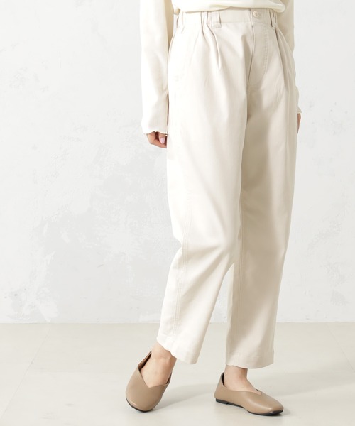 FOUND GOOD（ファウンドグッド）の「ストレッチノテーパードP（チノパンツ・レディース・ベージュ/アイボリー/グリーン系8/ネイビー・L/M/S）」の3枚目の写真