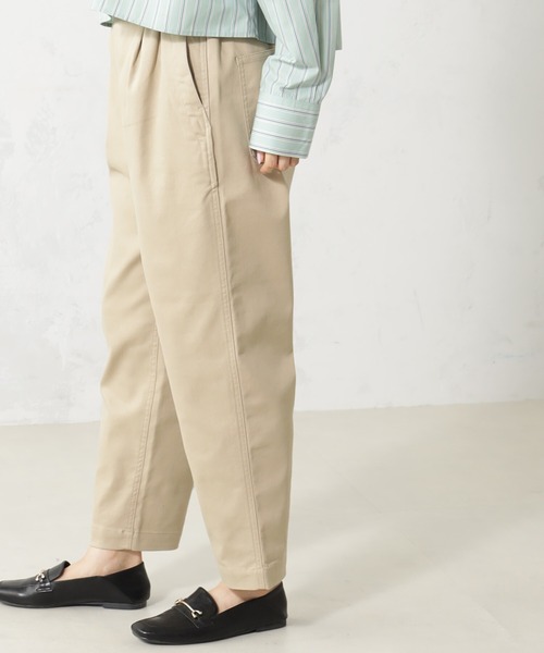 FOUND GOOD（ファウンドグッド）の「ストレッチノテーパードP（チノパンツ・レディース・ベージュ/アイボリー/グリーン系8/ネイビー・L/M/S）」の15枚目の写真