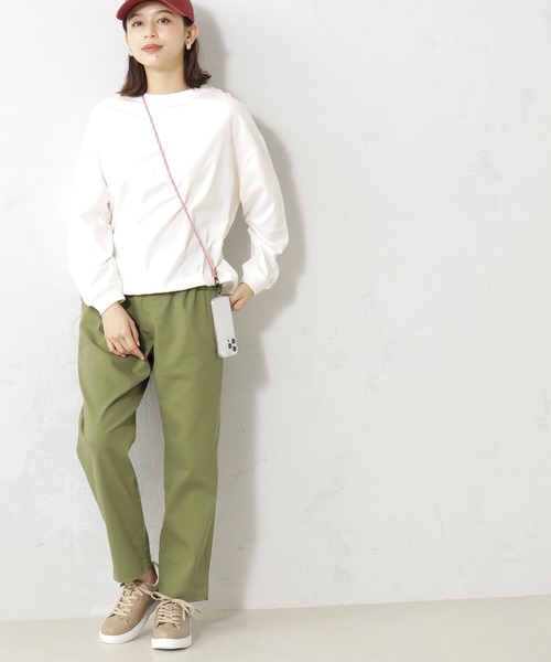 FOUND GOOD（ファウンドグッド）の「ストレッチノテーパードP（チノパンツ・レディース・ベージュ/アイボリー/グリーン系8/ネイビー・L/M/S）」の5枚目の写真