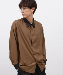 LAKOLE | シルクライククレリック長袖シャツ / 141079(シャツ/ブラウス)