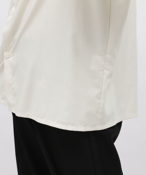 LAKOLE（ラコレ）の「シルクライククレリック長袖シャツ / 141079（シャツ/ブラウス・メンズ・ブラック/オフホワイト/ブラウン・MEDIUM/LARGE）」の10枚目の写真