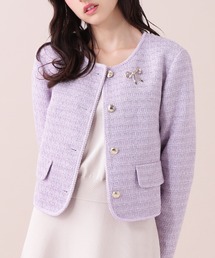 ◇モールツイードブローチ付きジャケット