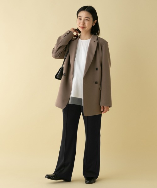 LEPSIM(レプシィム)の「【産前・産後対応】マタニティ/ピンタックフレアパンツ 133329(マタニティウェア/グッズ・レディース・ブラック/ベージュ/オレンジ/オフホワイト/グリーン/グレー/ライトベージュ・FREE)」の11枚目の写真