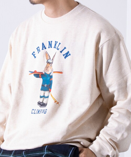 Franklin Climbing(フランクリンクライミング)の「【Franklin Climbing】うさぎスキー クルーネック プリントスウェット(スウェット・メンズ・アッシュグレー/キナリ/チャコールグレー・L/M)」の12枚目の写真