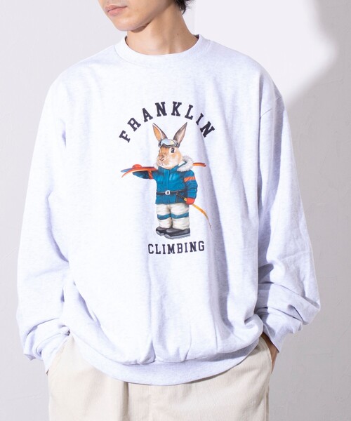Franklin Climbing(フランクリンクライミング)の「【Franklin Climbing】うさぎスキー クルーネック プリントスウェット(スウェット・メンズ・アッシュグレー/キナリ/チャコールグレー・L/M)」の21枚目の写真