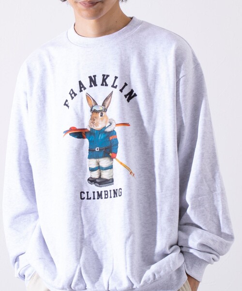 Franklin Climbing(フランクリンクライミング)の「【Franklin Climbing】うさぎスキー クルーネック プリントスウェット(スウェット・メンズ・アッシュグレー/キナリ/チャコールグレー・L/M)」の22枚目の写真