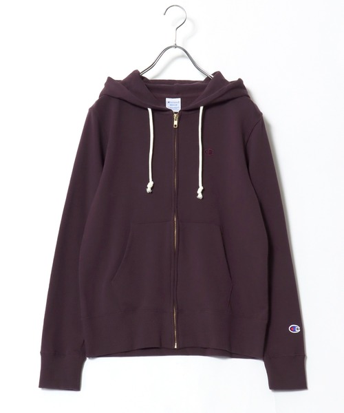Champion(チャンピオン)の「Champion(チャンピオン)ワンポイントロゴ刺繍 スウェットジップアップパーカー レディース/長袖/フーディー(パーカー・レディース・ピンク系その他/ピンクベージュ/オフホワイト/ネイビー/ブラック/グレー/クリーム/ブラウン/ブルー/ワイン/ミント・M/XL/L)」の11枚目の写真